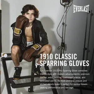 Боксерські рукавиці Everlast 1910 CLASSIC TRAINING GLOVE коричневий Уні 14 унцій купити