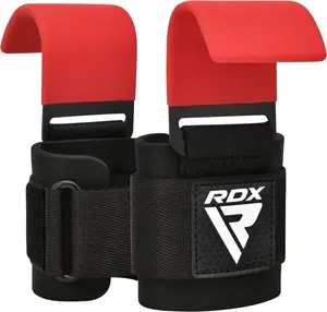 Крюки для тяги на запястье RDX W5 Gym Hook Strap Red Plus купить