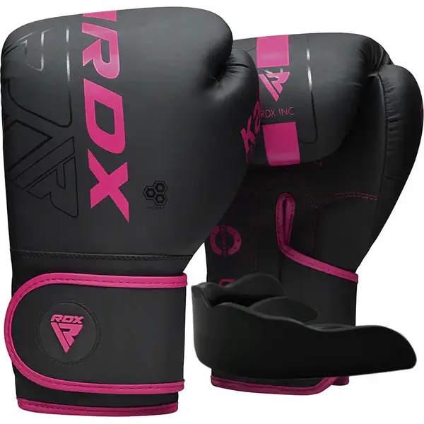 Боксерські рукавиці RDX F6 MATTE PINK-8OZ (капа в комплекті) купити