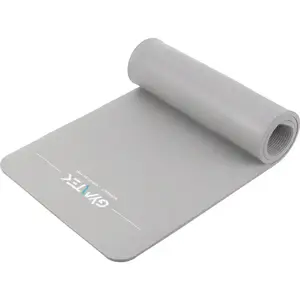 Коврик (мат) для йоги и фитнеса Gymtek NBR 1,5 см светло-серый купить