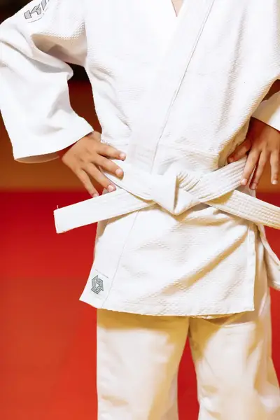 Кимоно для дзюдо белое, TM "Kintayo" Yuko, 120 рост, плотность 450 гр/м.кв. купить недорого в Украине, фото 3