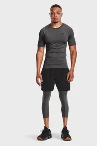 Футболка компресійна UA HG Armour Comp SS Сірий Чол LG купити