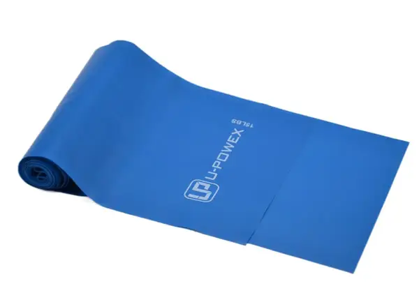Стрічка-еспандер для фітнесу та реабілітації U-POWEX Fitness band 0.4мм. (6.8 кг) Blue купити недорого в Україні, фото 2