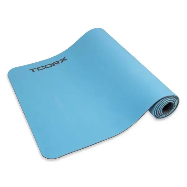 Коврик спортивный Toorx Yoga Professional TPE 183 х 60 х 0,6 см для йоги и фитнеса Azzurro/Antracite (MAT-183) купить недорого в Украине, фото 2