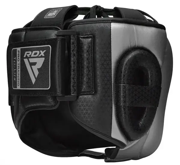 Боксерський шолом з бампером RDX L2 Mark Pro Silver M | Обхват голови 54-56 см купити недорого в Україні, фото 3