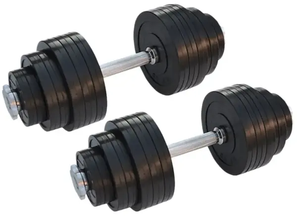 Гантелі набірні обгумовані Rn-Sport 2 шт по 23 кг купити