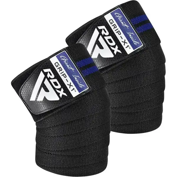 Бинти на коліна RDX GYM KNEE WRAP R11 BLACK/BLUE купити