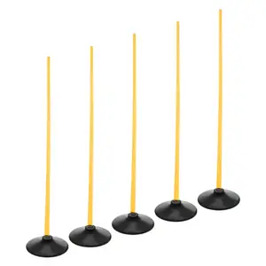 Стійка дриблінг 1 м + підставка прогумована набір 5 шт жовтий купити