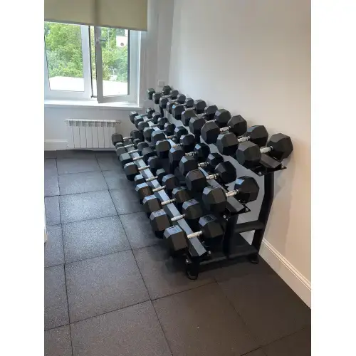 Устойчивая гантельная 3-х ярусная Generation Fitness FF71D1E (на 15 пар) купить недорого в Украине, фото 2