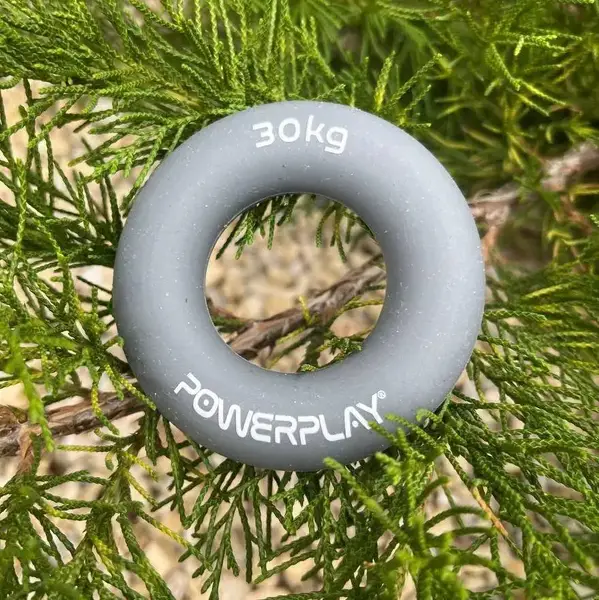 Еспандер кистьовий силіконовий PowerPlay PP-4324 Hand Grip Ring X-Hard 30 кг. Сірий купити недорого в Україні, фото 4