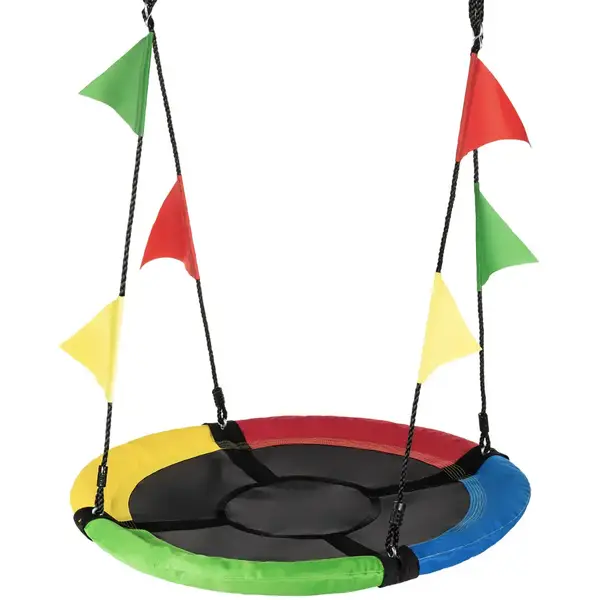 Садова гойдалка - гніздо Outtec XXL з прапорцями мультиколор купити недорого в Україні, фото 2