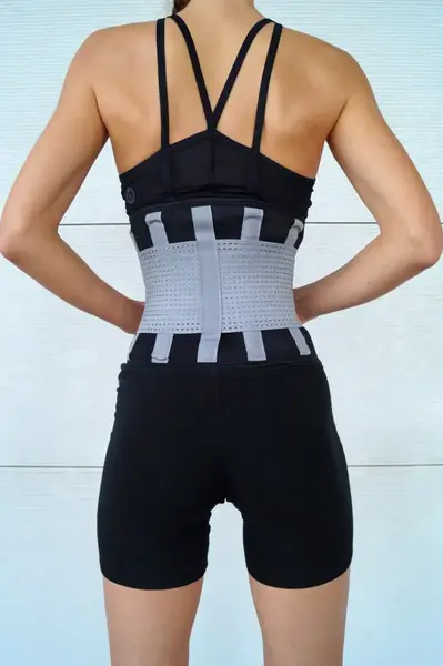 Пояс-корсет для підтримки спини PowerPlay 4305 (100*24 см) Чорно-сірий купити недорого в Україні, фото 8