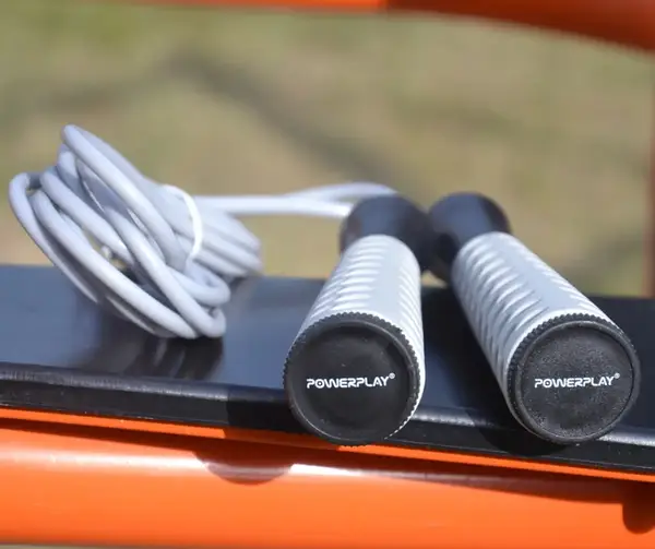 Скакалка PowerPlay 4206 Jump Rope PRO+ Серо-черная (2,75m.) купить недорого в Украине, фото 10