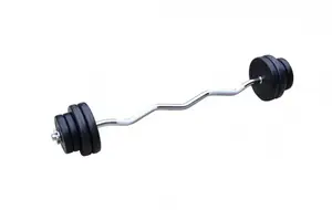 Штанга разборная W-образная Rn-Sport 20 кг с пластиковым покрытием. купить