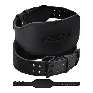 Пояс для тяжелой атлетики RDX 6 кожаный Full Black M купить
