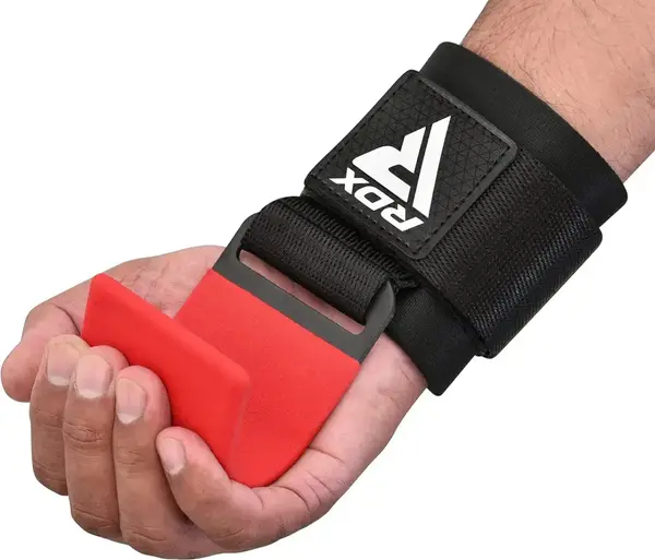 Крюки для тяги на запястье RDX W5 Gym Hook Strap Red Plus купить недорого в Украине, фото 4