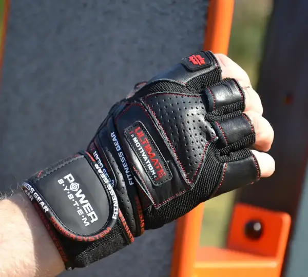 Перчатки для фитнеса Power System PS-2810 Ultimate Motivation Black/Red Line M купить недорого в Украине, фото 3