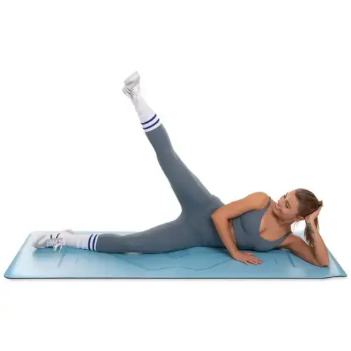 Мат для йоги Generation Fitness 183х61х0,6 світло-синій купити недорого в Україні, фото 6