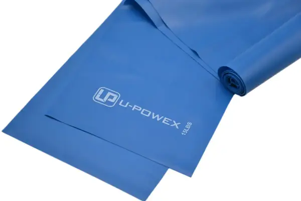 Стрічка-еспандер для фітнесу та реабілітації U-POWEX Fitness band 0.4мм. (6.8 кг) Blue купити недорого в Україні, фото 6