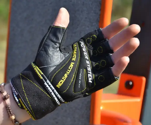 Рукавички для фітнесу Power System PS-2810 Ultimate Motivation Black/Yellow Line XL купити недорого в Україні, фото 4