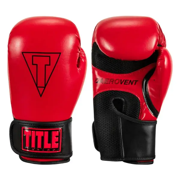 Боксерские перчатки TITLE Boxing Vegan Gloves Red/Black 14 oz (капа в комплекте) купить недорого в Украине, фото 3