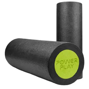 Массажный ролик (роллер) гладкий PowerPlay 4021 Fitness Roller Черно-зеленый (30x15см.) купить