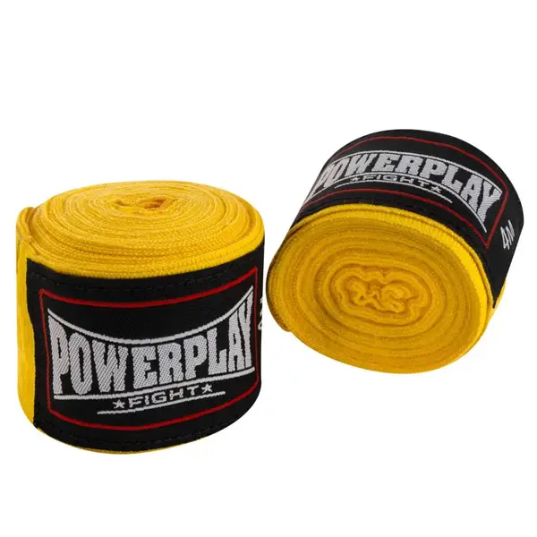 Бинты для бокса PowerPlay 3047 Желтые Lycra (спандекс) (3м) купить недорого в Украине, фото 3