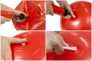 Фітбол Hop-Sport 45см блакитний + насос 2020 купити