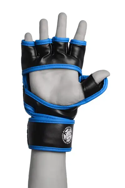 Перчатки для MMA PowerPlay 3058 Черно-Синие M купить недорого в Украине, фото 3