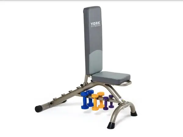 Гантелі для фітнесу вінілові круглі York Fitness 2х2кг жовтий купити недорого в Україні, фото 2