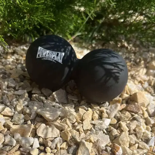 Массажный двойной мяч силиконовый PowerPlay PP-4355 Silicone Lacrosse Peanut Ball (6.3*12.6см.) Черный купить недорого в Украине, фото 4
