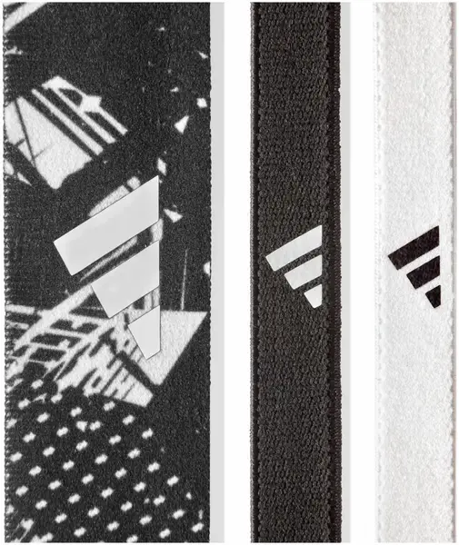 Пов'язки на голову Adidas Hairbands (Graphic) 3pk чорний, білий Уні One Size купити недорого в Україні, фото 2