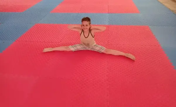 Татамі мат EVA 25 мм 1х1м (червоно-синій) купити недорого в Україні, фото 3