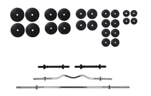 Наборные штанги и две гантели RN-Sport 160 кг + Перчатки купить