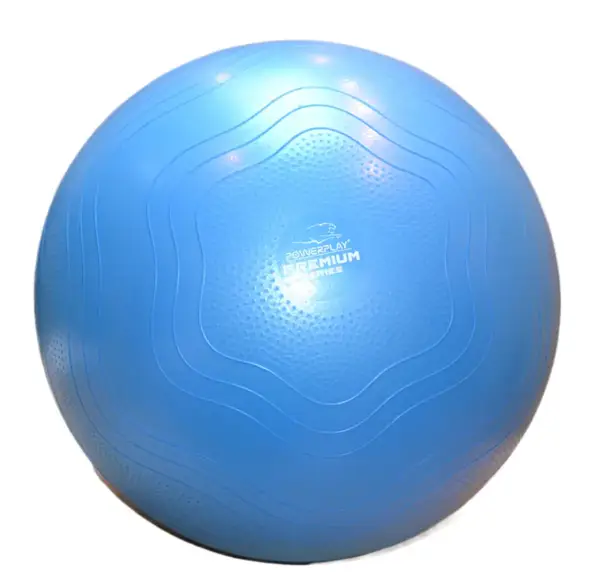 М'яч для фітнесу (фітбол) укріплений PowerPlay 4000 Ø65 cm Premium Gymball Anti-Burst Синій + помпа купити недорого в Україні, фото 2