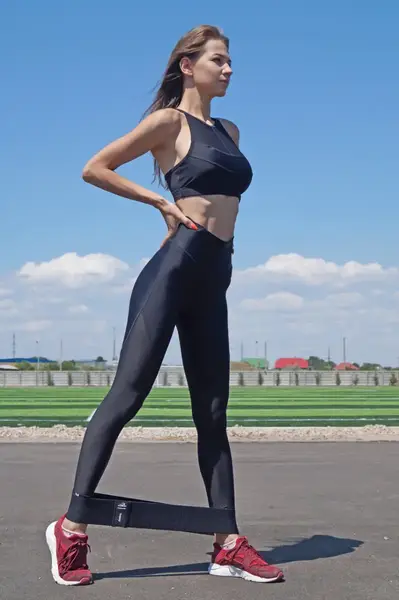 Тканевая резинка для фитнеса и спорта PowerPlay 4111 Hip Band L Light Черная (d_84cm) купить недорого в Украине, фото 9