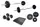 Дві штанги + дві гантелі + подарунок. Набір металевих прогумованих дисків 77 кг + 4 хромовані грифи