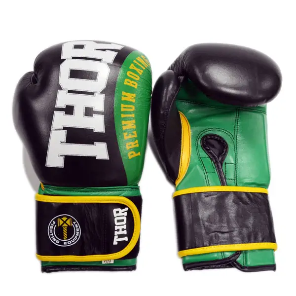 Перчатки боксерские THOR SHARK 14унций/кожа/зеленые купить недорого в Украине, фото 5