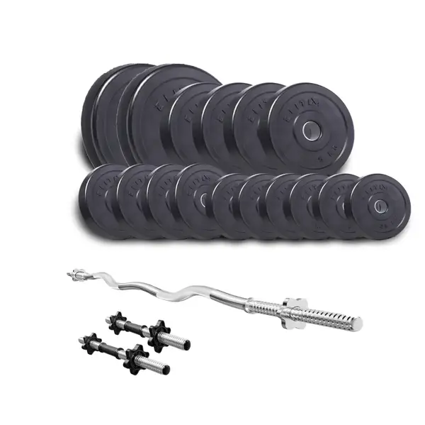 Набір Elitum Titan 66кг зі штангою та гантелями купити