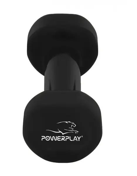 Гантель вінілова PowerPlay 4125 Achilles 2 кг. Чорна (1шт.) купити недорого в Україні, фото 4