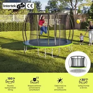 Батут Zipro Jump Pro Premium с внутренней сеткой 10 футов 312 см черно-зеленый купить