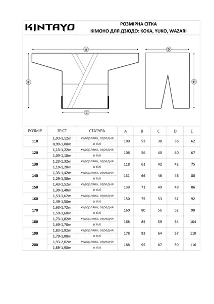 Кімоно для дзюдо біле, TM "Kintayo" Koka, 120 зріст, щільність 350 гр/м.кв. купити недорого в Україні, фото 9