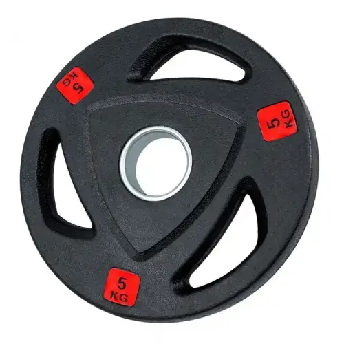 Диск олимпийский обрезиненный черный Generation Fitness RCP18-5 кг купить