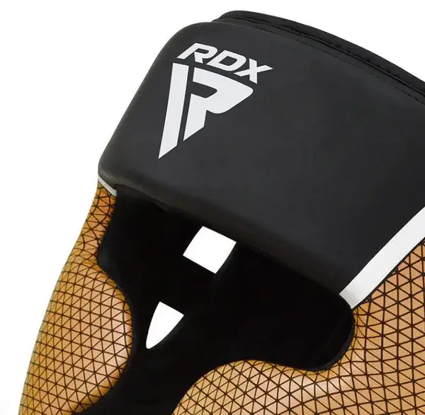 Боксерський шолом RDX T17 Aura Black Gold L | Обхват голови 56-58 см купити недорого в Україні, фото 3