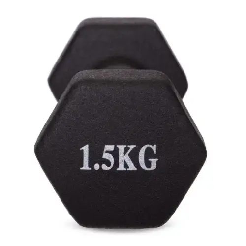Гантель для фитнеса с неопреновым покрытием Generation Fitness FF51D4A-1.5kg (черный) купить недорого в Украине, фото 3