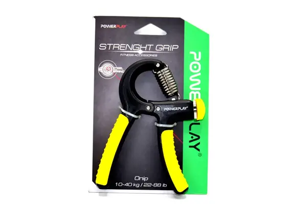 Еспандер кистьовий PowerPlay PP-4323 з регульованим навантаженням 10-40 кг. Strength Grip Чорно-жовтий купити недорого в Україні, фото 10