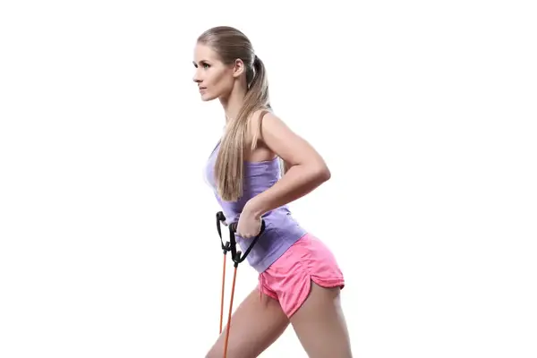 Трубчатый эспандер для фитнеса с ручками U-POWEX Latex resistance tube 20LB Green (9 кг.) купить недорого в Украине, фото 4