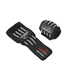 Кистьові бинти PowerPlay 3081 Чорно-Сірі (пара) купити