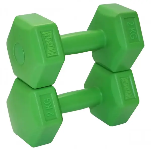 Гантели композитные PowerPlay 4124 Hercules 2*2 кг. Зеленые (пара – 2шт.) купить недорого в Украине, фото 3