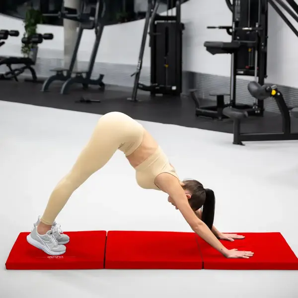 Мат гімнастичний твердий Gymtek 5 см червоний купити недорого в Україні, фото 4